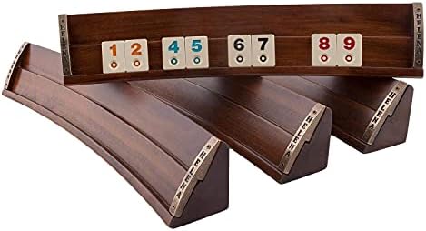 Wooden Oval Rummy Board Game Set – Classic Rummikub Style Tile Game for Adults & Families