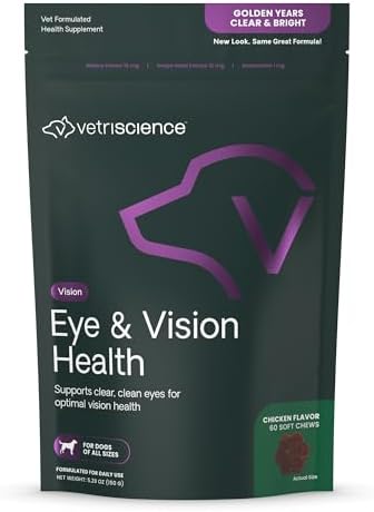 VetriScience Eye & Vision Health Chews for Dogs, Chicken, 60 Count