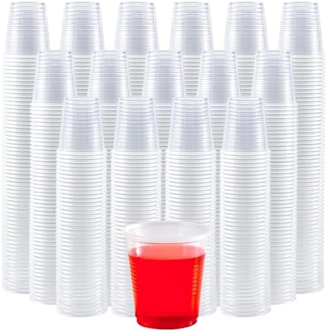 1200Pack 3oz Plastic Cups,Disposable Mouthwash Cups,3 Ounce Small Clear Tumblers for Tasting, Drinking and Party