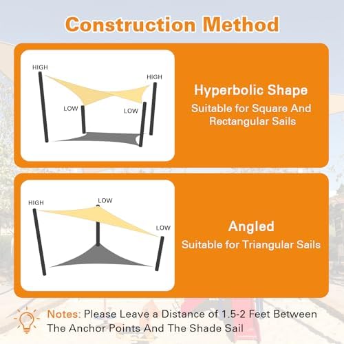 Artpuch Sun Shade Sail 16'X20' Sand Rectangle
