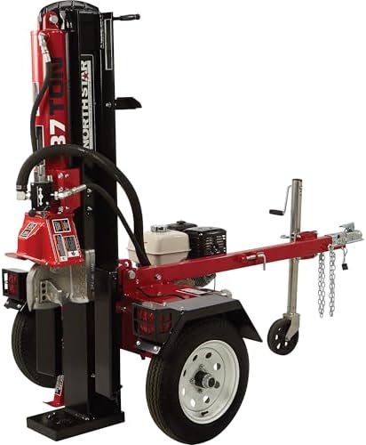 NorthStar Deluxe Horizontal/Vertical Log Splitter - 37-Ton Ram Force, 389cc Honda GX390 Engine