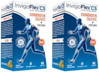 INVIGOFLEX® CS - Chondroitin Sulfate with Turmeric Curcumin Non GMO for Knee, Hand, Back & Hip Premium Joint Supplement