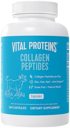 Vital Proteins Collagen Peptides Capsules for Women, Collagen Supplement 360 Capsules | Collagen Peptides Capsules, Supports Hair Skin & Nails