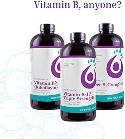 Life Solutions - Liquid Super B-Complex - 16 Oz. Naturally Support Your Body's Energy Levels and Metabolism
