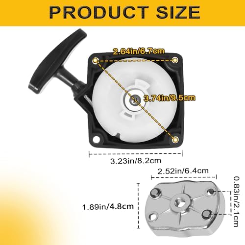 Podoy Recoil Pull Starter with Claw Pawl Cog for 33cc-50cc Small Engines | Compatible with 33cc 43cc 47cc 49cc 50cc Pocket Bike Dirt Bike Scooter