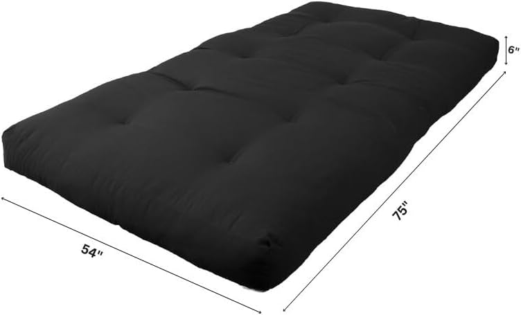 Blazing Needles Renewal 6" Twill Futon Mattress, Queen, Sage