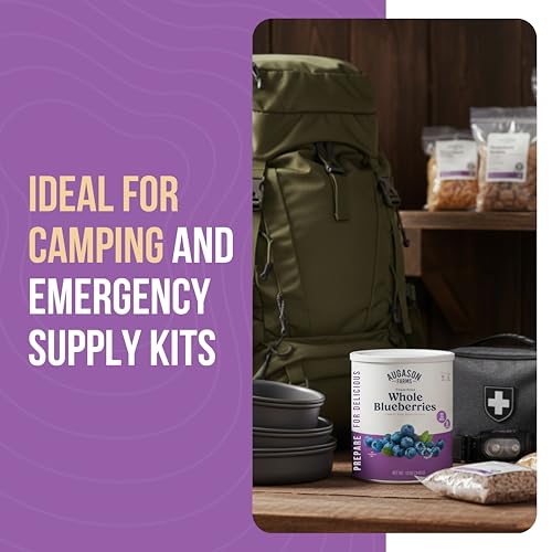 Augason Farms Freeze-Dried Whole Blueberries Can | Emergency Food Supply, 26 Servings, 30 Year Shelf Life, Great for Cooking, Baking, and Snacks