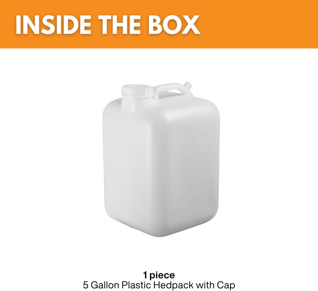 Hedpak Hedpak-5-Gal 5 Gallon Plastic Carboy with Handle-BPA Free & Food Grade