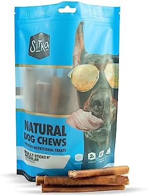 Sitka Farms Bully Sticks for Dogs, Dog Chews and Treats, 6 Inch, 20 Count