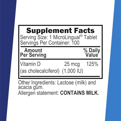 Superior Source Vitamin D3 10000 IU, Quick Dissolve MicroLingual Tablets, 100 Count, Helps Promote Strong Bones and Teeth, Immune Support, Helps Maintain Healthy Muscle Function, Non-GMO