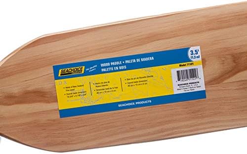 Seachoice Wood Paddle, New Zealand Construction, Wide Top Hand Grip, Clear Finish, Various Sizes