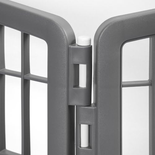 IRIS USA Playpen Panels, Extension Set, Gray | Multiple Pets, Add-On Panel Set, Connect Additional, Size Increase Addon, Matches Existing, Increases Space