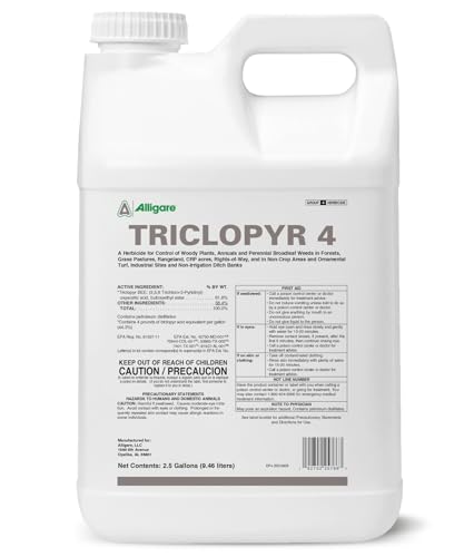 ALLIGARE - : Triclopyr 4 Herbicide Selective Weed Killer for Woody Plants, Brush for Forestry, Pastures, Rights-of-Way & Industrial Sites - Compare to Garlon 4 & Remedy - 1 Gallon