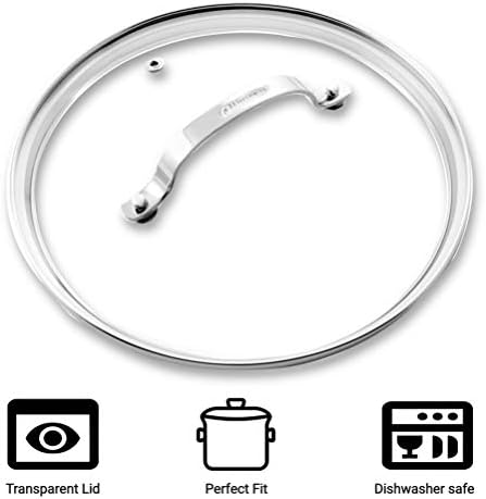 Granitestone Tempered Glass Lid 11-inch Clear Vented for Granitestone Frying Pan