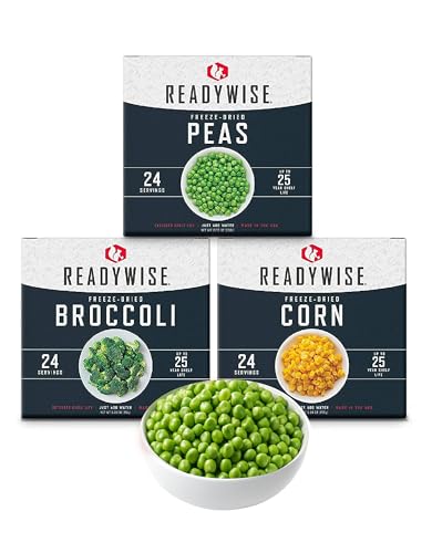 READYWISE Emergency Food Supply Freeze Dried Vegetables, 72 Servings