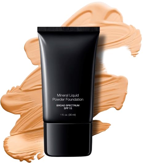 Jolie Mineral Liquid Powder Foundation SPF 15 1 Fl. Oz. Hypoallergenic - For All Skin Types (Cream Beige)