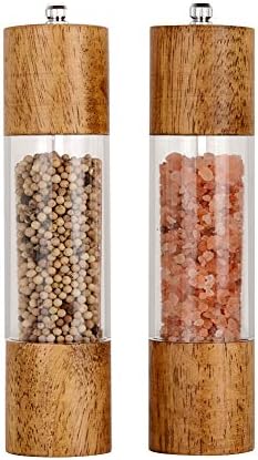 XWXO Premium Acrylic Salt and Pepper Grinder Set -8 Inches-Pack of 2