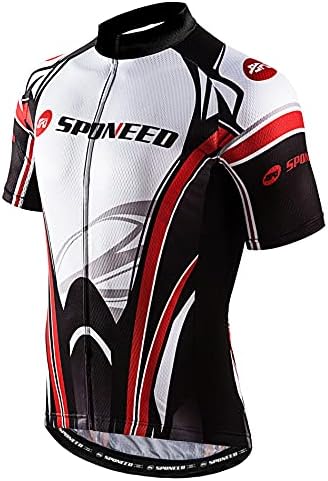 sponeed Men's Cycling Jersey and Bib Short Suit Bicycle Wear Padded Bike Tights