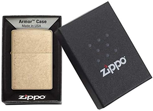 Zippo Armor Tumbled Brass Pocket Lighter