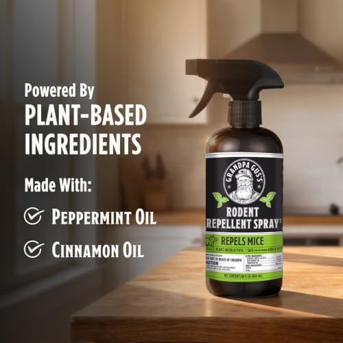 Grandpa Gus's Rodent Repellent Spray, Natural Peppermint Oil, 16 Fl Oz