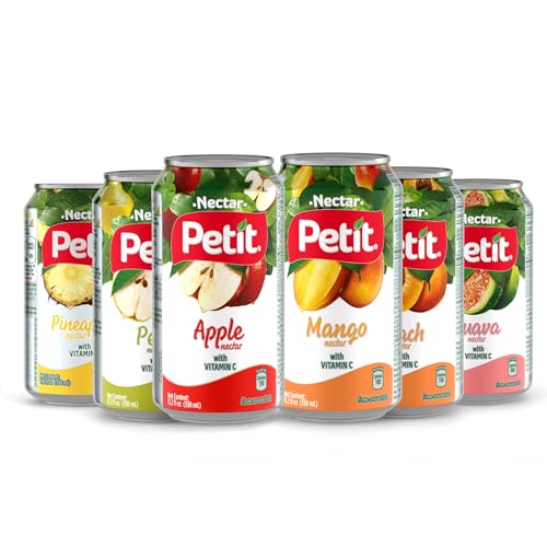 Petit Pineapple Nectar, 330 ml Cans (Pack of 24) – Refreshing Tropical Fruit Juice Beverage