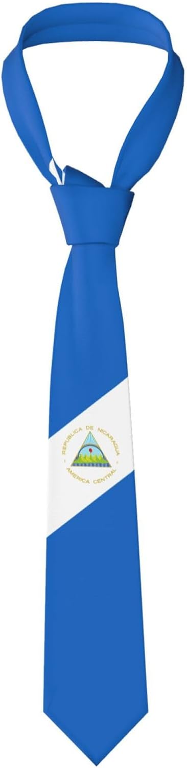 National Flags Tie Comfortable Soft Novelty Necktie Unisex for Weddings Party Birthday Gift
