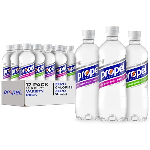 Propel, Kiwi Strawberry, Zero Calorie Sports Drinking Water with Electrolytes and Vitamins C&E, 16.9 Fl Oz (12 Count)