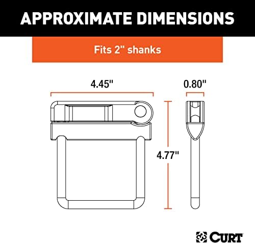 CURT 22325 No-Tool Anti-Rattle Hitch Clamp Tightener for 2-Inch Receiver, Hollow or Solid Shanks