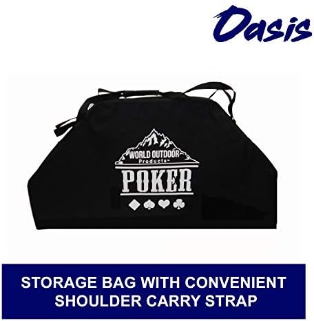 Portable TuscanyPro Professional High Roller Tour Lightweight Folding Poker Table Aluminum-High and Low Settings-Carry Bag-Take it Anywhere-Best