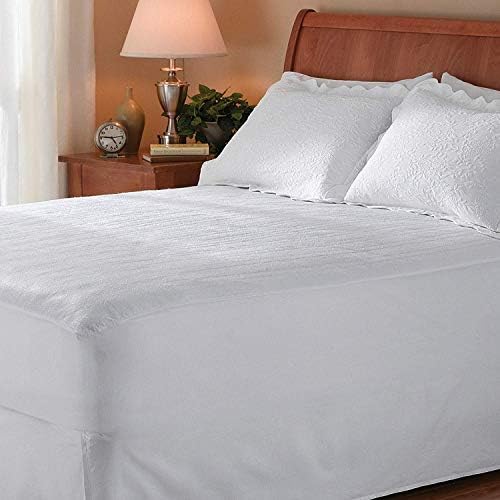 Sunbeam Heated Mattress Pad | Quilted Polyester, 10 Heat Settings , White , King - MSU3GKS-P000-12A00