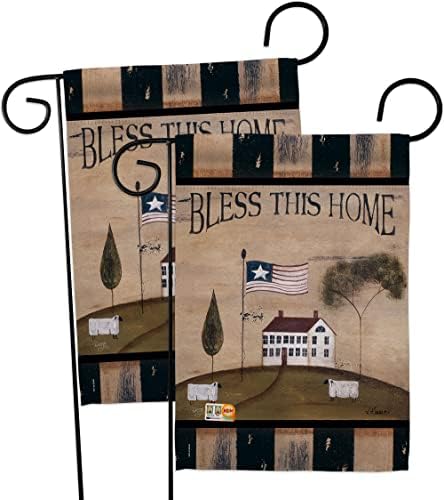 Welcome Bless This Home Burlap Garden Flags Pack Country Living Primitive Farm Western Barn American Rustic Cowboy Rural Ranch USA Vintage Applique