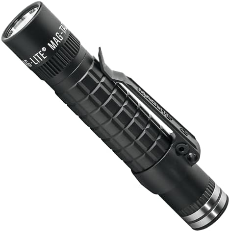 Maglite MAG-TAC Rechargeable LED Flashlight – Plain Head, High-Performance Tactical Light – Black