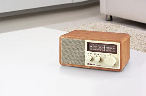 Sangean WR-11 Wood Cabinet AM/FM Table Top Analog Radio (Renewed)