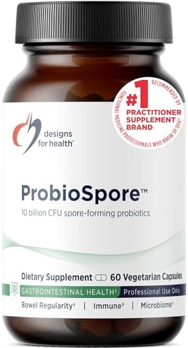 Designs for Health ProbioSpore - Powerful Spore Based Probiotic, Soil-Based Probiotics Supplement - Shelf Stable Gut + Immune Support