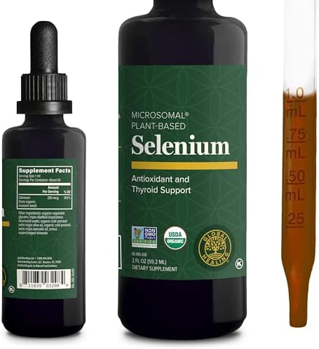 Selenium 200mcg- Selenium Supplement Drops Thyroid & Immune Support(2oz) | Global Healing Selenium Supplement-Similar to Selenium 200mcg Capsules