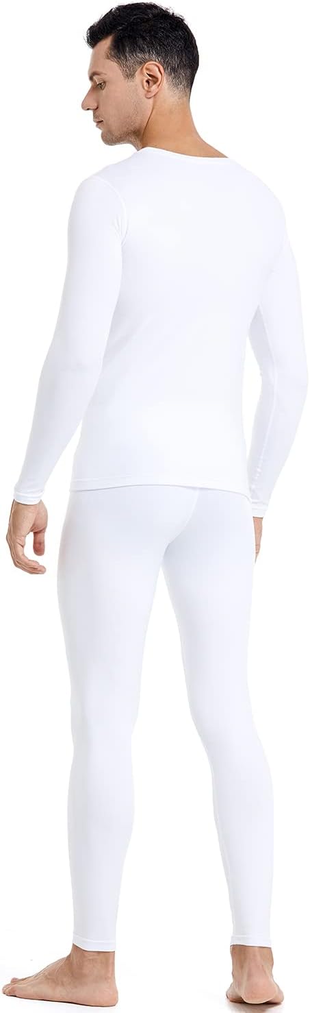 PISIQI Thermal Underwear Men Long Johns Set Ultra-Soft with Fleece Lined Base Layer Winter Skiing Warm Top & Bottom