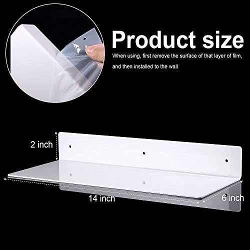 Blulu 8 Pcs Clear Acrylic Shelves 14 x 5 x 2 Inches Clear