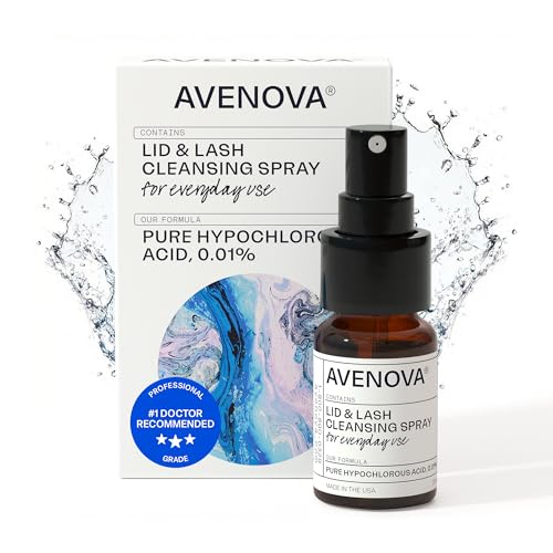 Avenova Eyelid Spray Cleanser for Lid & Lash, 20 ml Bottle | Gentle Everyday Pure Hypochlorous Acid Spray for Eye Irritation