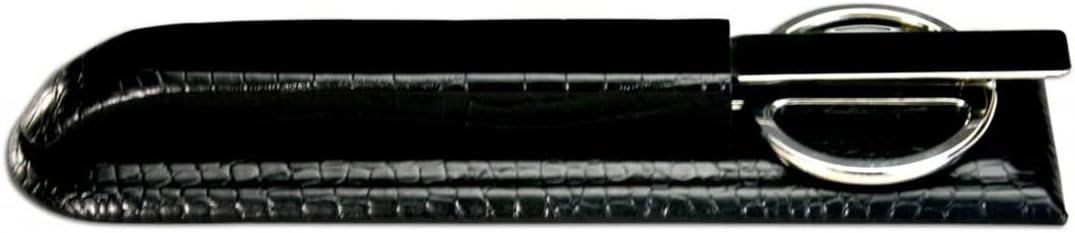Dacasso Black Crocodile Embossed Leather Desk Set, 10-Piece