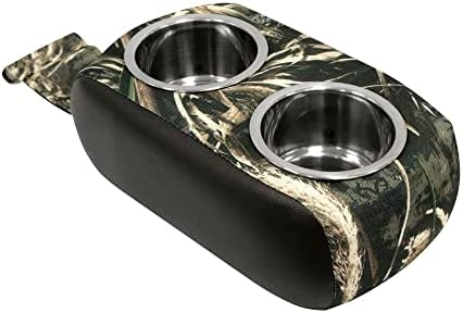 Wise 3059-1882 Pontoon Double Drink Holder with Stainless Steel Cup Holders, Marble / Brite White