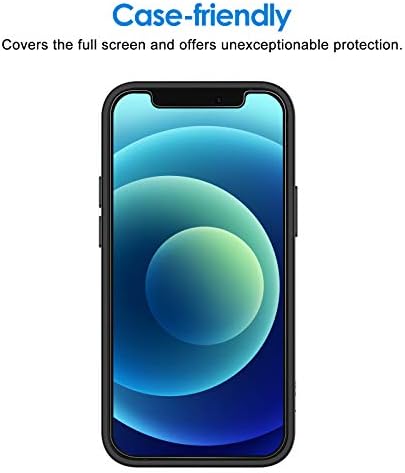 JETech Screen Protector for iPhone 12 mini, 3-Pack | HD Clear, Face ID Compatible, Anti-Scratch Glass