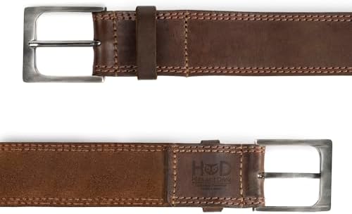 Hide & Drink Rugged Full Grain Leather Belt - Durable Men's Belt for Jeans, Western, Casual & Dress, Mens Belts for Men