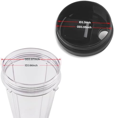 Anbige Replacement Parts Lids ，Compatible with Ninja Blender, 3.35" lids Lids For BL450 BL454 Auto-iQ BL480 BL481 BL482 BL687 (2 spout lids)