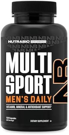 NutraBio Multisport for Men - Mens MultiVitamin - 33 Vitamins, Minerals, Micronutrients - Rich in Antioxidants - Supports Peak Athletic Performance