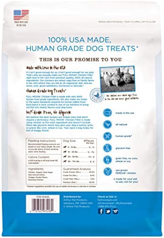 Full Moon® Chicken Fillet Dog Treats 48 oz | Human Grade, No corn, No wheat, No soy, Glycerin Free, Made in the USA
