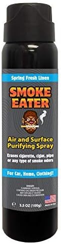 Smoke Eater Odor Eliminator Spray & Air Freshener, Lavender, 4 oz | Cigarette, Cigar, Cannabis & Tobacco, For Car, Home, Clothes, Travel Size, Tea Tree Oil Formula, Non-Aerosol Pump Spray
