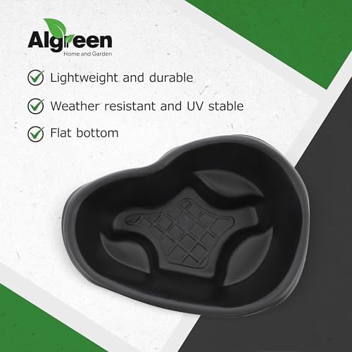 Algreen Rigid Preformed Plastic Pond Liner, 33 Gallon Base Accessory for Backyard, Garden, Fountain, and Water Ponds - Avonlea