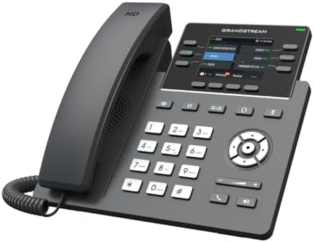 Grandstream GRP2613 IP Phone | 6 Lines, 4 SIP Accounts | 2.8-Inch Color Display | Dual-Port Gigabit Ethernet with Integrated PoE, Black