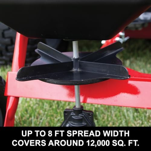 CRAFTSMAN Universal Tow Behind Broadcast Spreader for Seed, Fertilizer, and Ice Melt, 85 lb Capacity with Direct Rod Flow Control