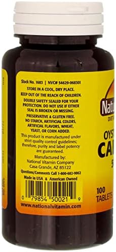 Nature's Blend Oyster Shell Calcium 500 mg 100 Tabs (1683)
